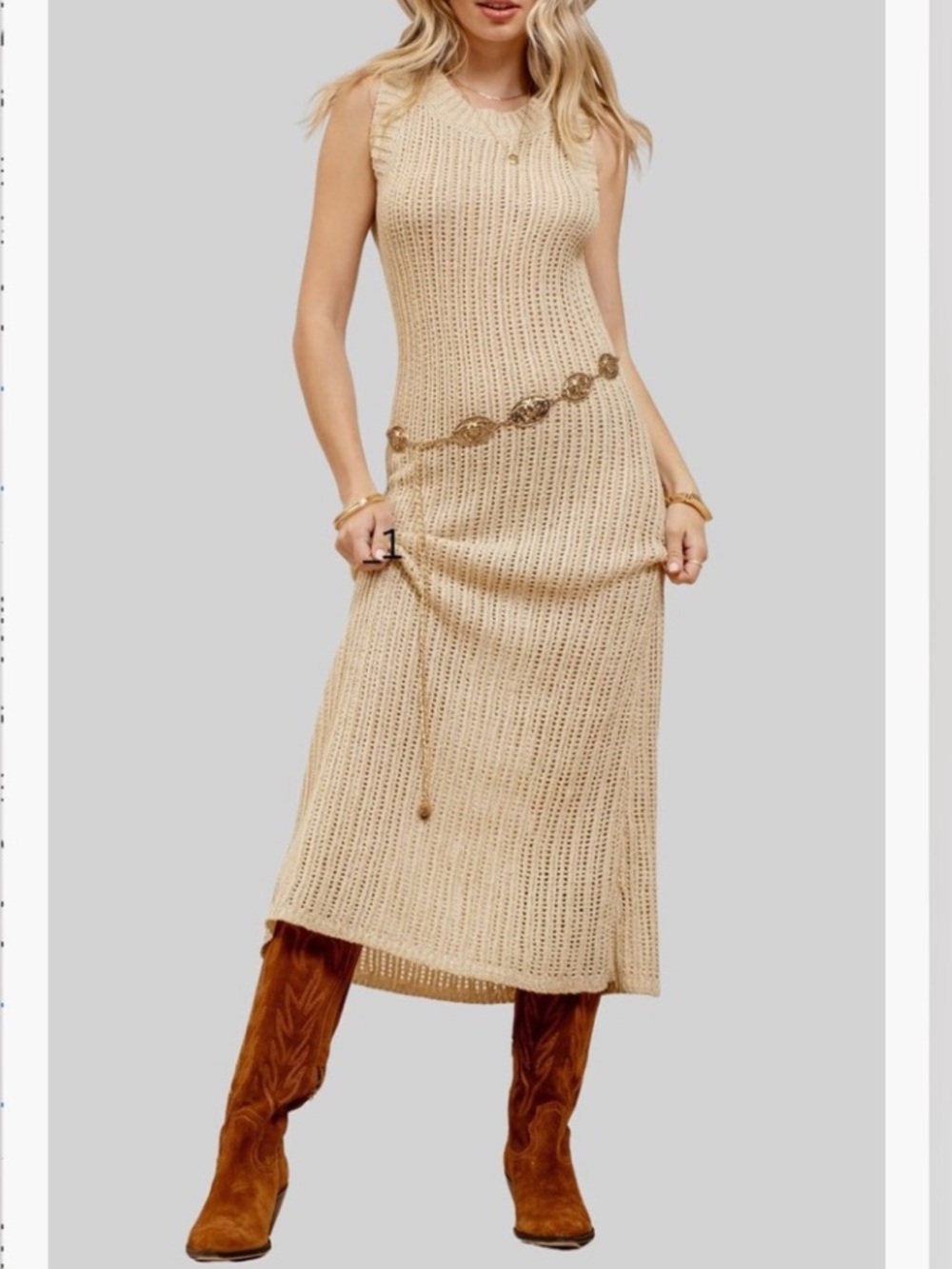 BY THE RIVER CROCHETED OPEN KNIT MAXI DRESS
